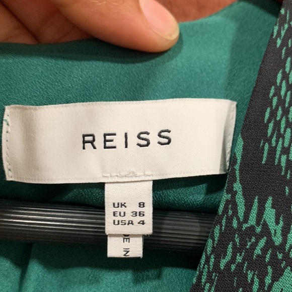 Reiss GRETA LONG SLEEVE PRINTED MIDI DRESS - Picture 9 of 16